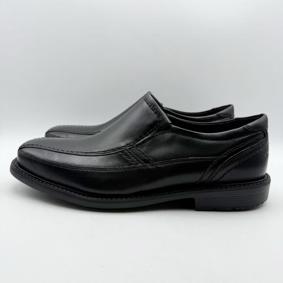 Rockport Mens Style Leader 2 Shoe US 9 XW EU 42.5 Black Leather Bike Toe NWOB - Picture 8 of 12